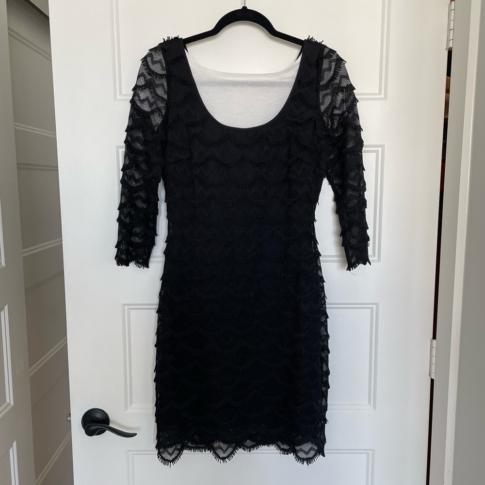Guess Black Long Sleeve Dress